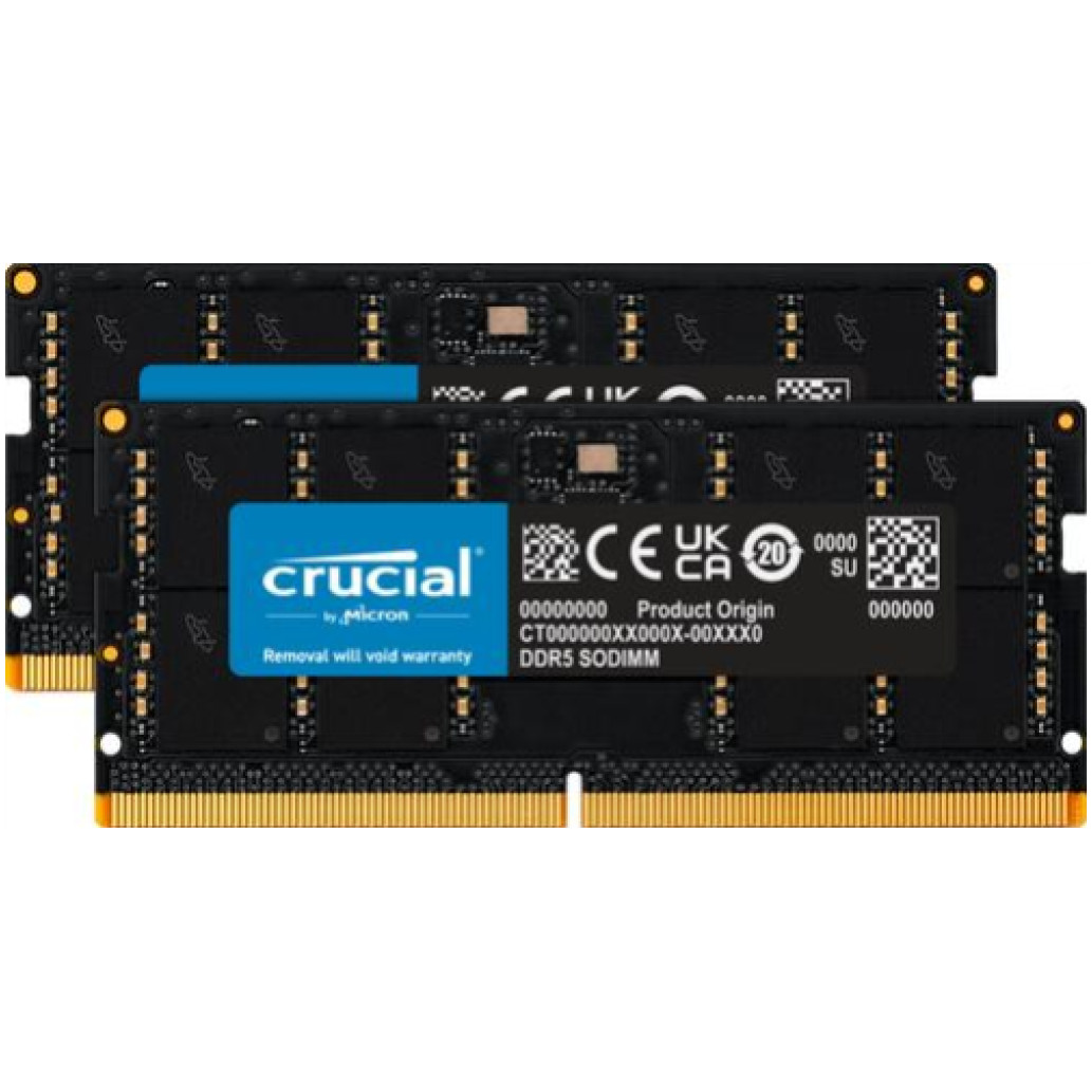 SO-DIMM DDR5 64GB 4800MHz CL40 KIT (2x32GB) Crucial by Micron 1,1V Notesniki (CT2K32G48C40S5)
