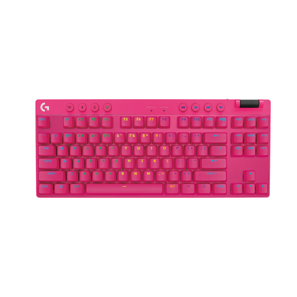 Gaming Tipkovnica brezžična Logitech G PRO X TKL LIGHTSPEED US | SLO gravura roza RGB (920-012159)
