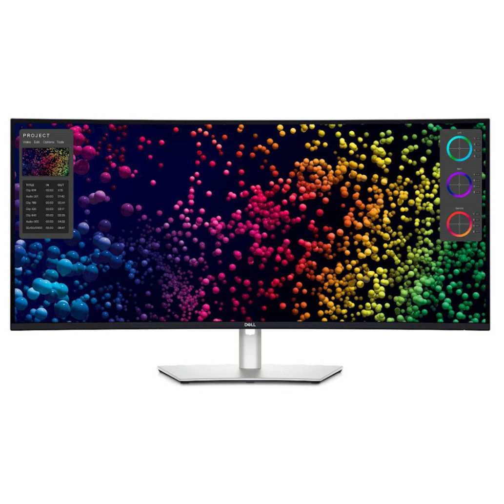 Monitor Dell 100,8 cm (39,7") U4025QW 5120x2160 Curved 120Hz IPS 5ms HDMI DisplayPort Thunderbolt4 USB-C 140W Thunderbolt4-Out 5xUSB3.2 2xUSB-C-Out HAS Zvočniki 2x9W  3H DCI-P3-98% RJ45 KVM