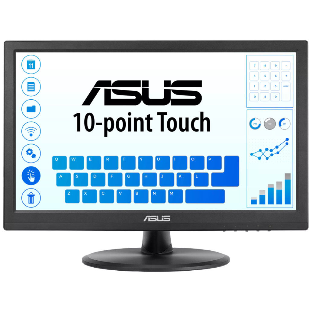 Monitor touch Asus 39,6 cm (15,6") VT169HE 1920x1080 POS IPS 5ms VGA HDMI USB