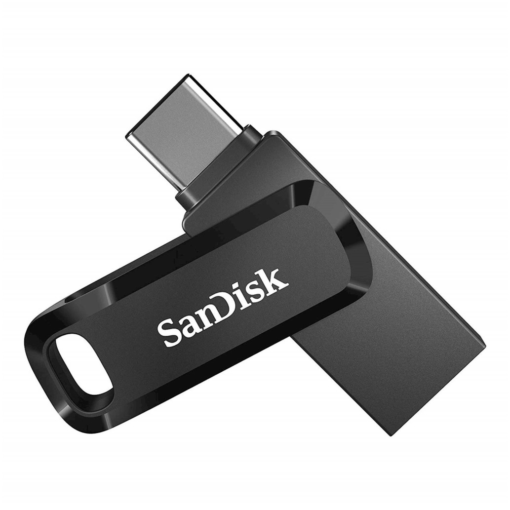 Spominski ključek 64GB USB 3.2/USB-C USB-C Sandisk Dual Drive Go 150MB/s plastičen vrtljiv črn (SDDDC3-064G-G46)