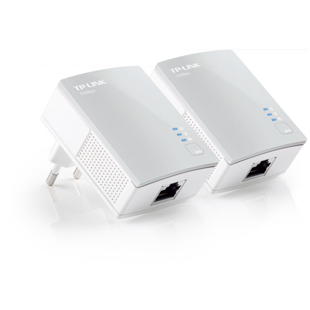 HPAV Powerline 1xLAN RJ45 220V TP-Link 600Mbit/s (1+1) (TL-PA4010KIT)