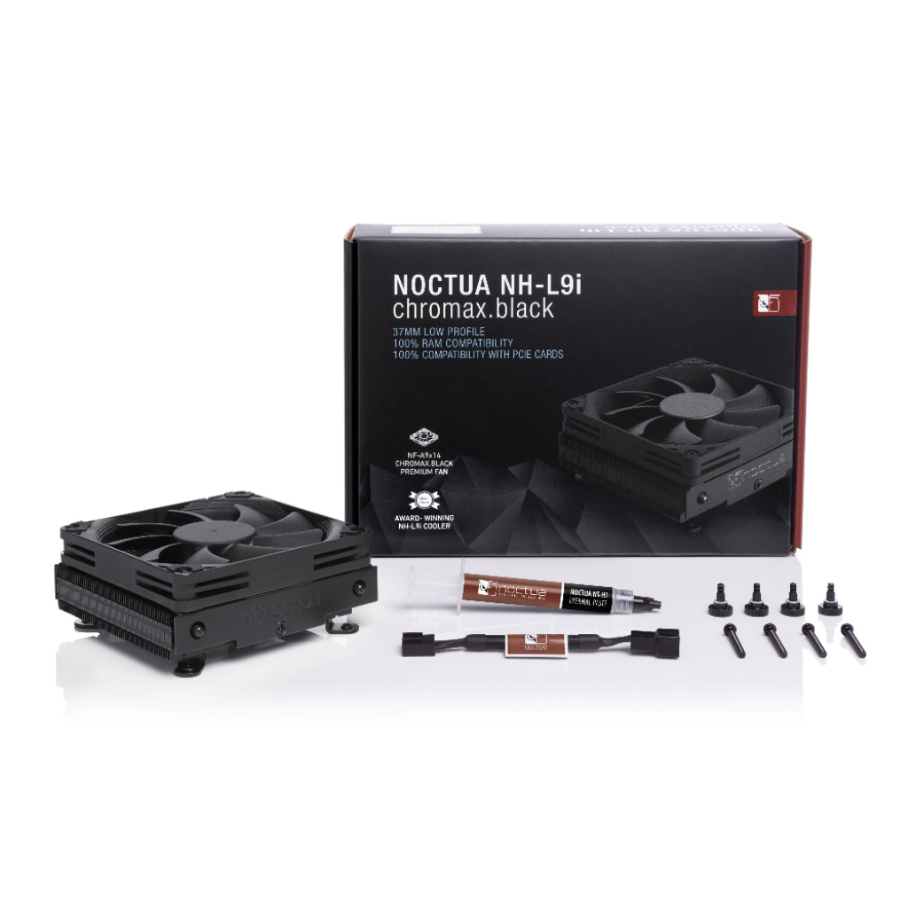 Zračni hladilnik Noctua  NH-L9i Chromax Black - 23,6 dB 37mm črna (NH-L9i CH.BK)