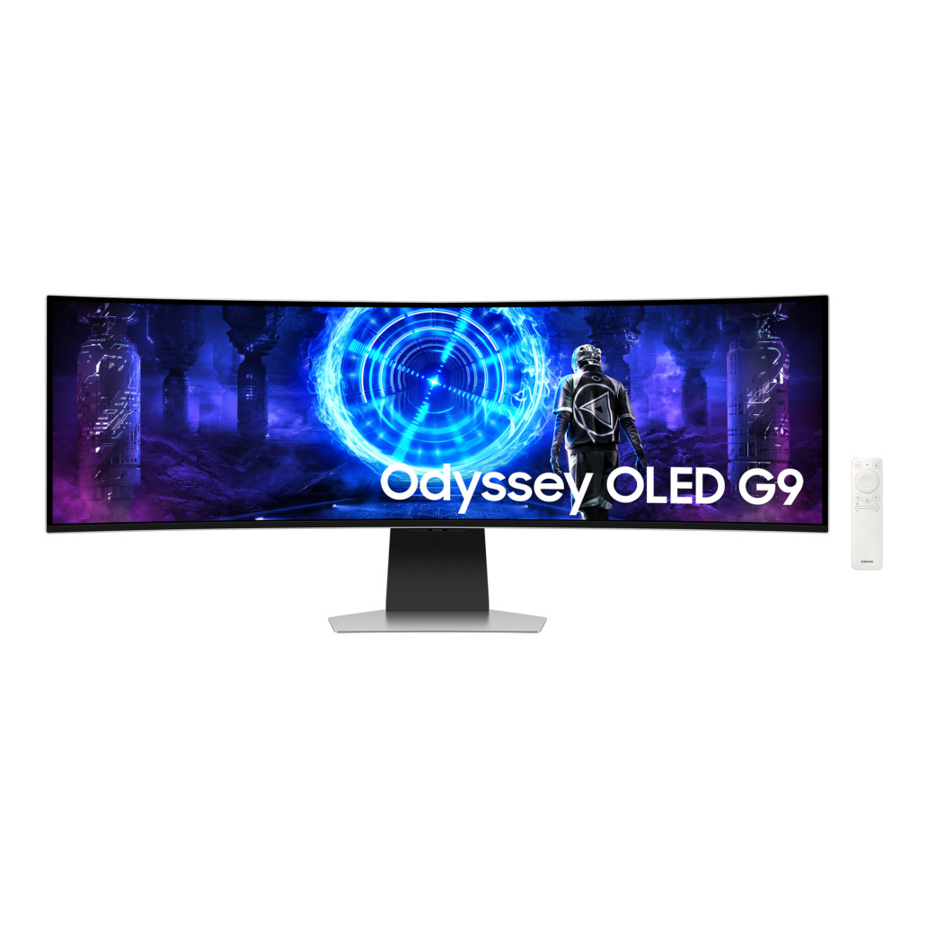 Monitor Samsung 124,5 cm (49,0") S49DG950SU 5120x1440 Curved Gaming Tizen 240Hz OLED 0,03ms HDMI DisplayPort USB-C 2xUSB-C-Out HAS Zvočniki 2x5W  DCI-P3-99% FreeSync Premium PRO BT WiFi HDR10+