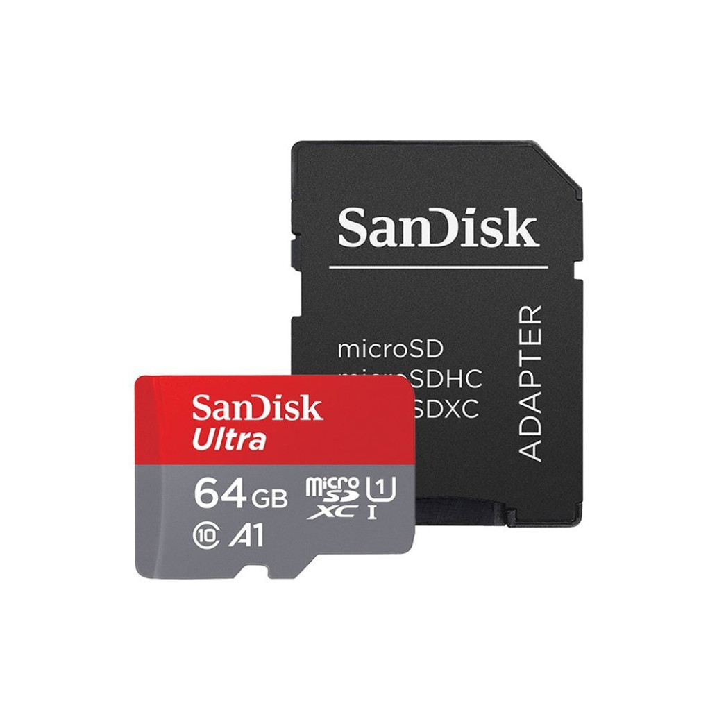 Spominska kartica SDXC 64GB Sandisk Ultra 140MB/s/U1 V10 UHS-I +adapter (SDSQUAB-064G-GN6MA)
