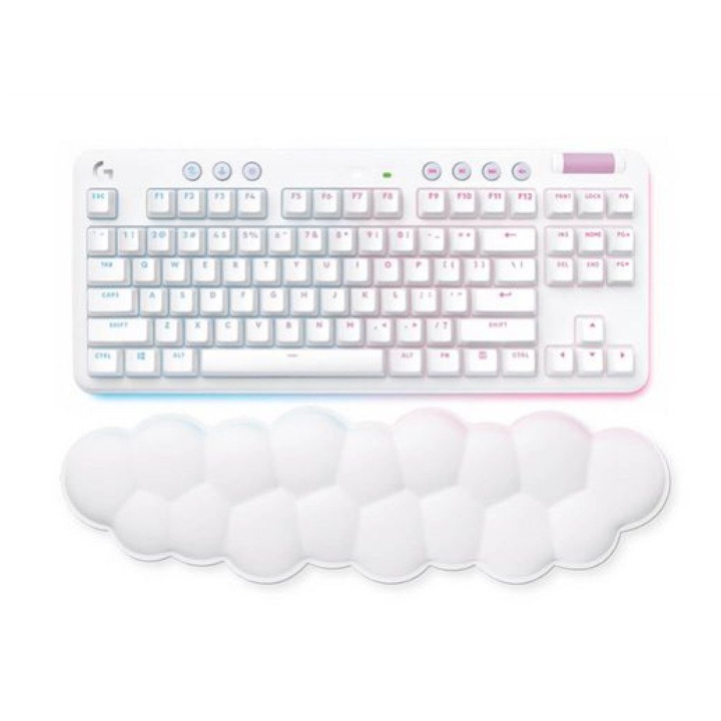 Gaming Tipkovnica brezžična + Bluetooth Logitech G715 Linear US international | SLO gravura bela RGB (920-010692)
