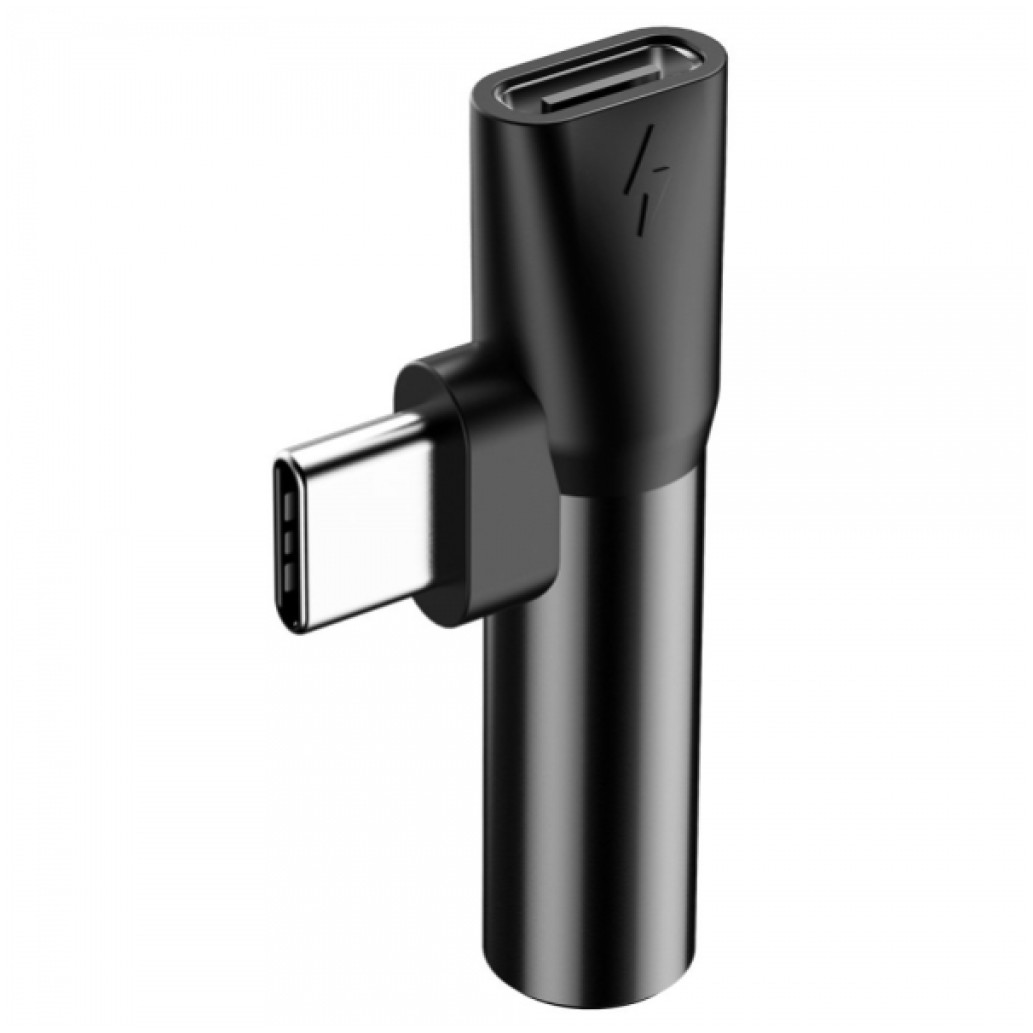 Adapter Audio USB-C M => 3,5mm Ž + USB-C Ž za polnjenje BASEUS - črn (CATL41-01) EOLS-P