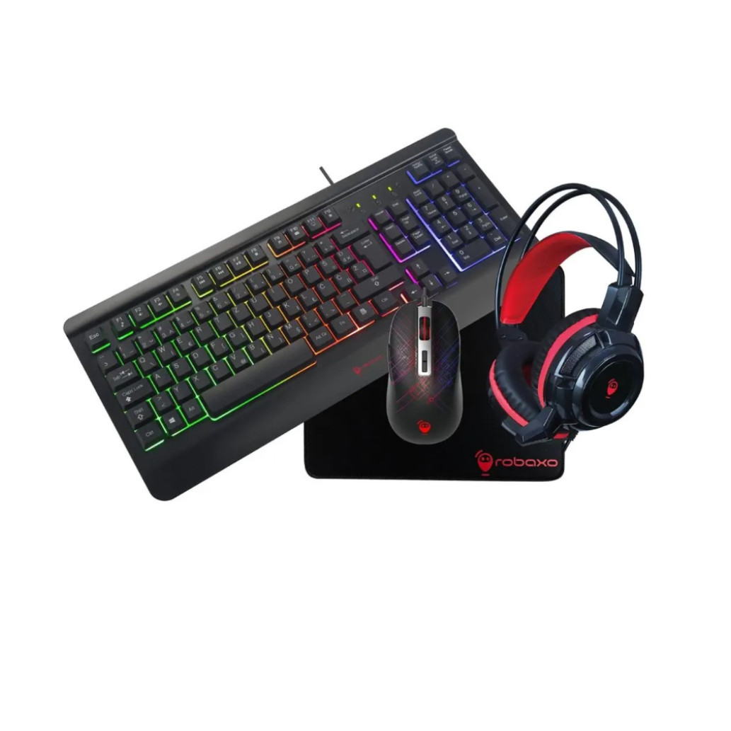 Komplet Robaxo EPIC Gaming GMC330 4in1 - tipkovnica ,miška, slušalke in podloga za miško (00002311)