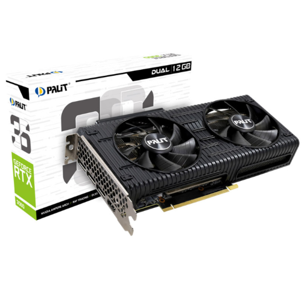 Grafična kartica nVidia RTX3060 Palit Dual - 12GB GDDR6 (NE63060019K9-190AD)