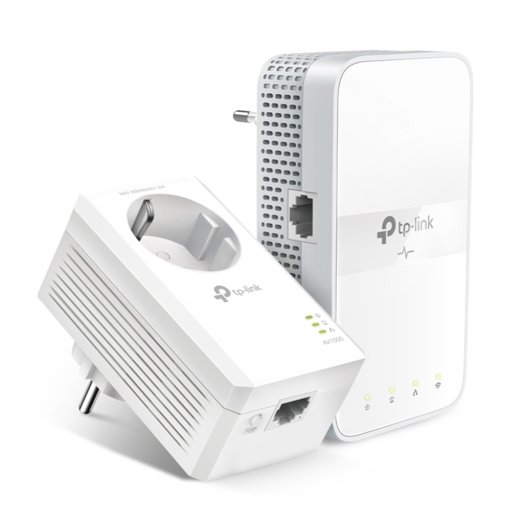 HPAV Powerline 1xLAN RJ45 220V TP-Link 1000Mbit/s (1+1) WLAN (TL-WPA7617 KIT)