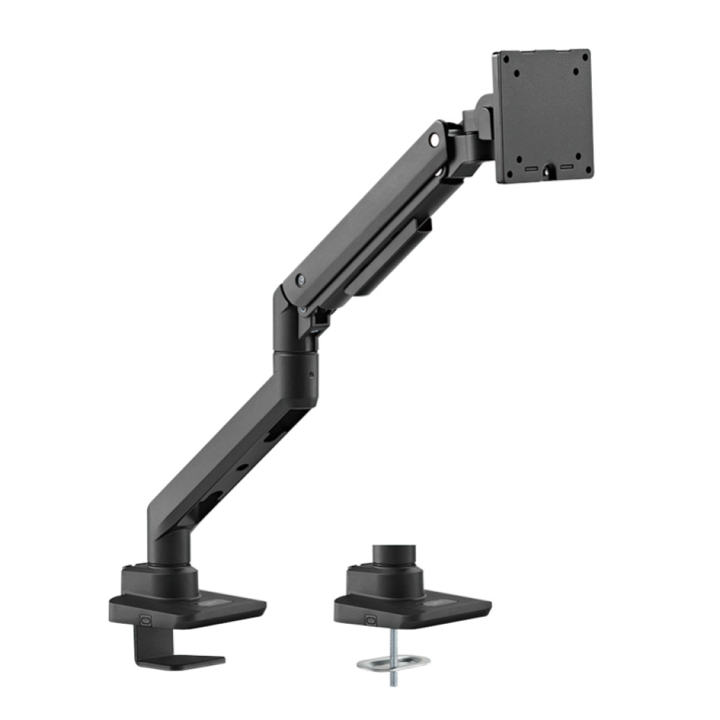Nosilec za LCD monitor 43,2 - 124,50 cm (17"-49") do 20kg s plinsko vzmetjo 360° nagib -20/50° LogiLink aluminij črn (BP0168)