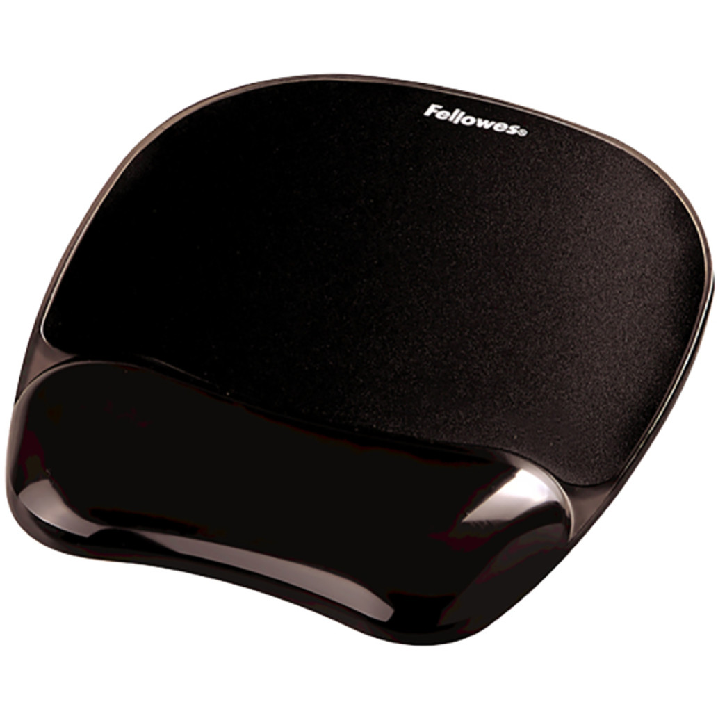Podloga za miško z gelom ergonomska Fellowes Crystal™  črna