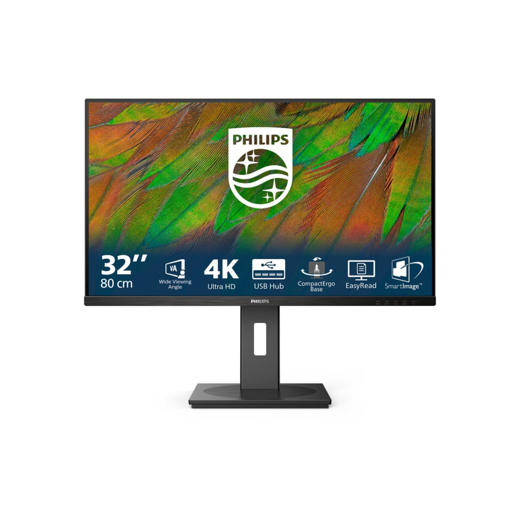 Monitor Philips 80 cm (31,5") 32B1N3800 3840x2160 IPS 4ms 2xHDMI DisplayPort 4xUSB3.2 Pivot Zvočniki 2x3W  3H sRGB122% AdaptiveSync