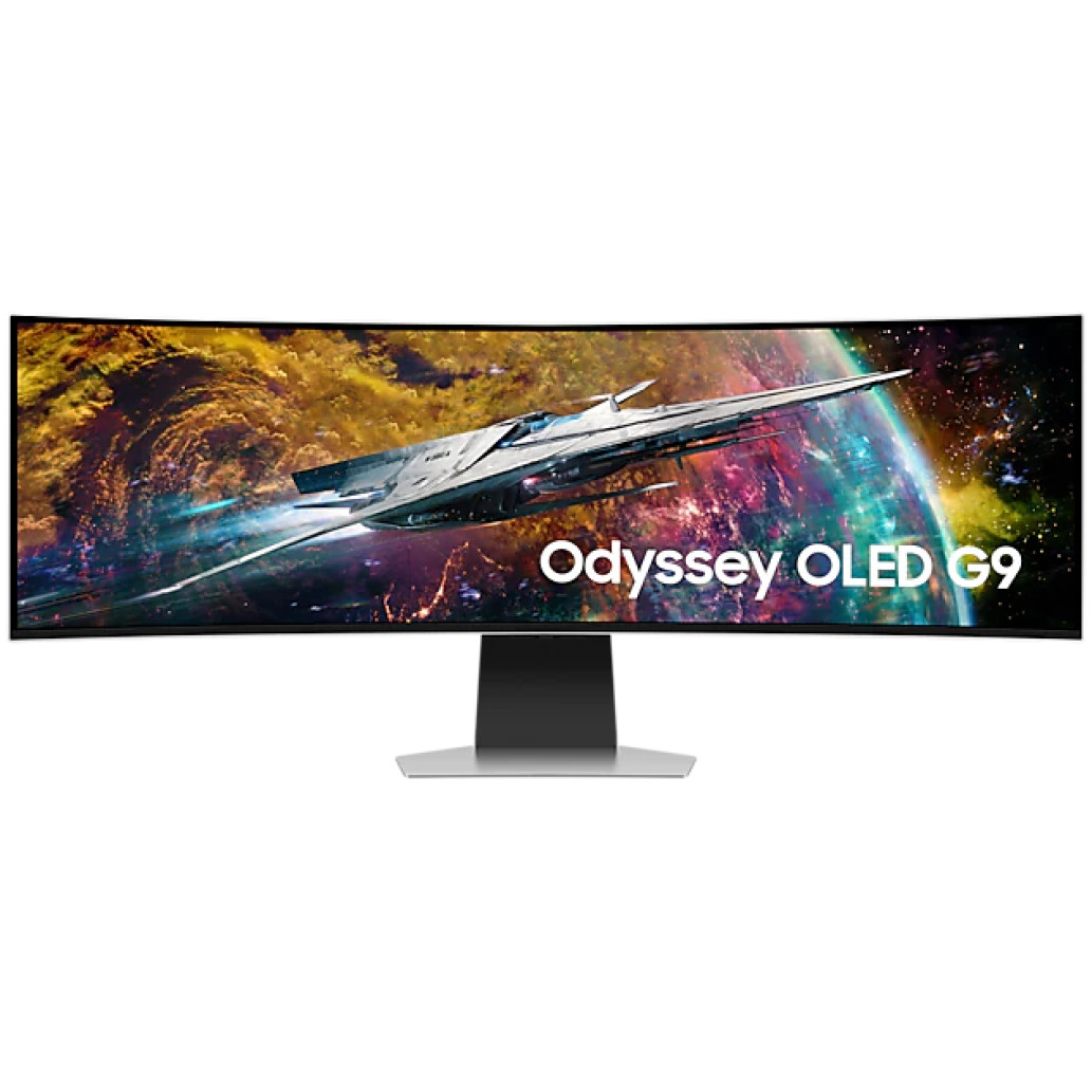 Monitor Samsung 126 cm (49,0") S49CG954SU 5120x1440 Curved Gaming Tizen 240Hz OLED 0,03ms HDMI Mini-HDMI DisplayPort 2xUSB3.0 HAS Zvočniki 2x5W  DCI-P3-99% FreeSync Premium PRO G-Sync Compatible BT Wi